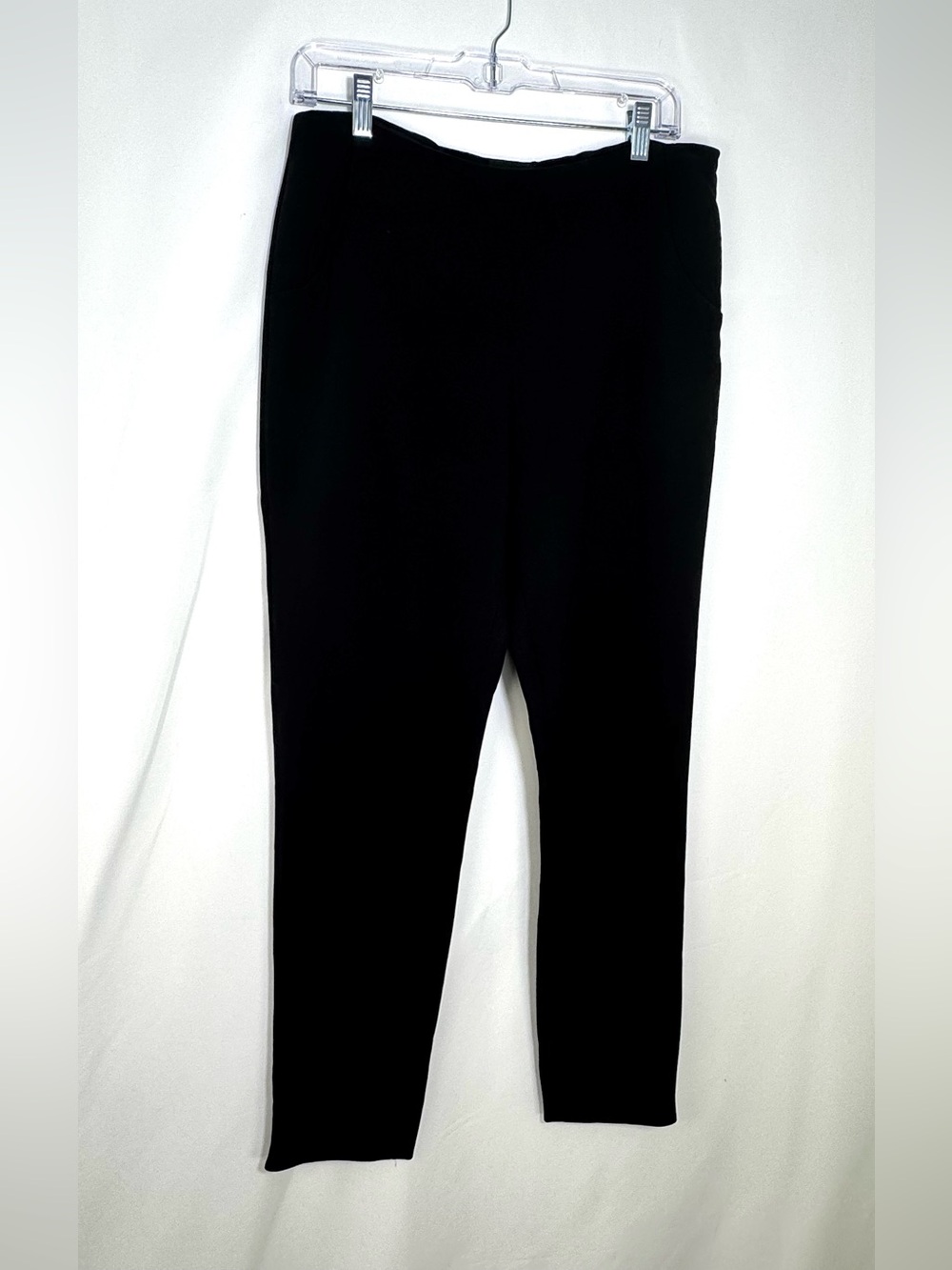 GIORGIO ARMANI Black Virgin Wool Stretch Crop Ankle Pants High Rise US 8